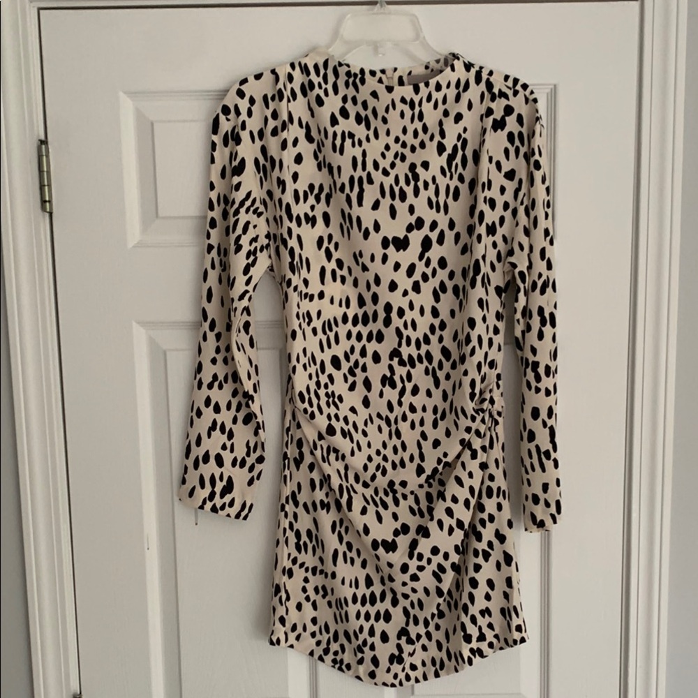 H&M Cream and Black Mini Dress Dalmatian